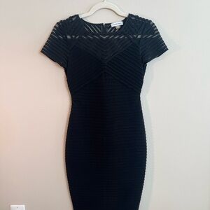 Calvin Klein Black Textured Mini Dress